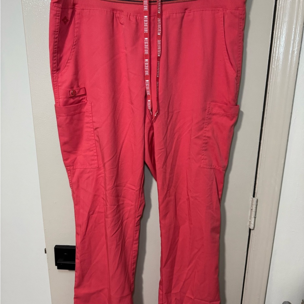 Med Couture Coral Scrub Pants- Large